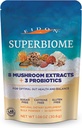 Eidon SuperBiome, Mushroom Probiotics Powder Blend, Gut Balance, Microbiome Health Supplement med Organic Reishi, Chaga, Lion's Mane, Cordyceps, Turkey Tail, Shitake, Maitake, Phelinus, 30 Servings