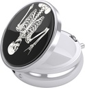 Nipichsha Pill Box, Small Pill Case for Purse & Pocket, Cute Travel Medicine Organizer, Portable Medicine Container Holder för att hålla vitaminer, Medicinering, Fish Oil & Supplement, Human Skeleton