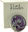 Designer Pill Box av Houder - Dekorativ Pill Case med presentbox - bär dina meds i stil (Purple Flower)