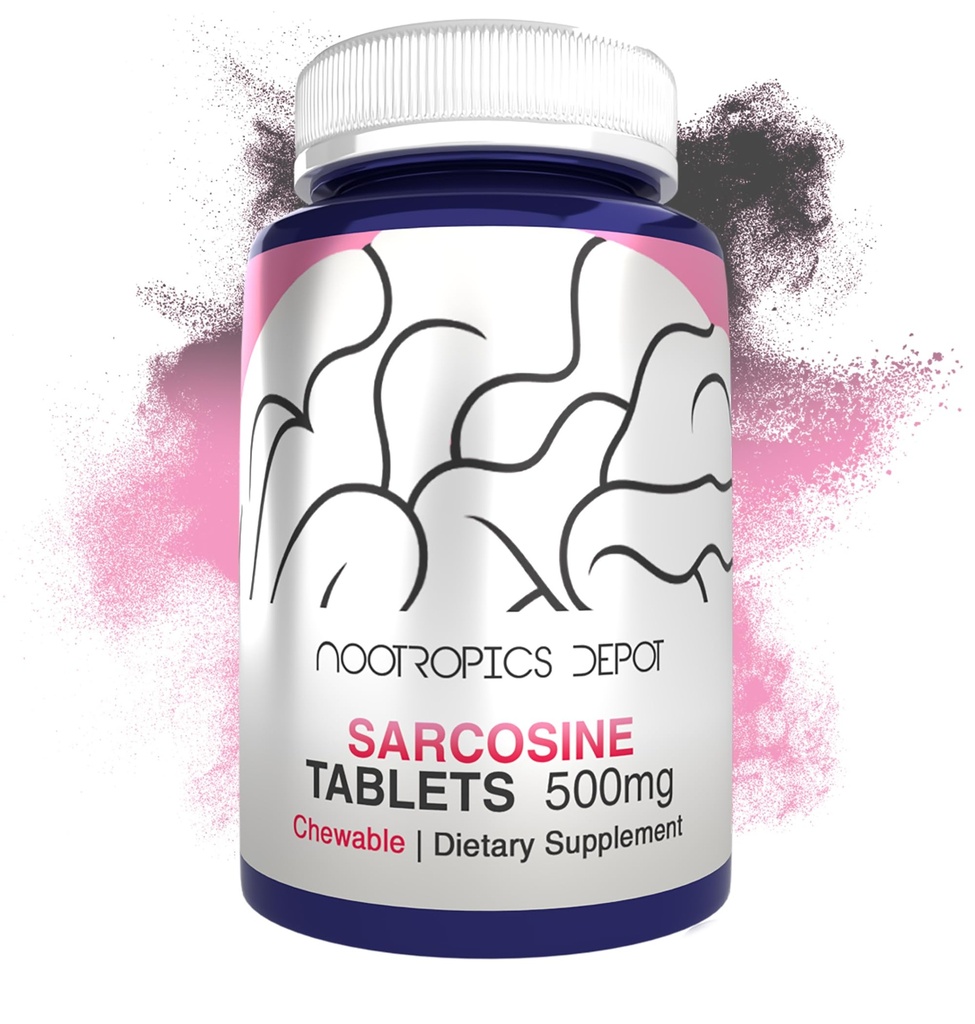 Nootropics Depot Sarcosine tabletter | Chewable | 500mg | 120 greve