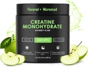 Kreatinmonohydrat - 5g Kreatinmonohydratpulver - Avancerad kreatin för kvinnor och män - Bulk Supplements Kreatin - Utsökt fruktpunch smak - 10oz (40 portioner, Sour Apple)