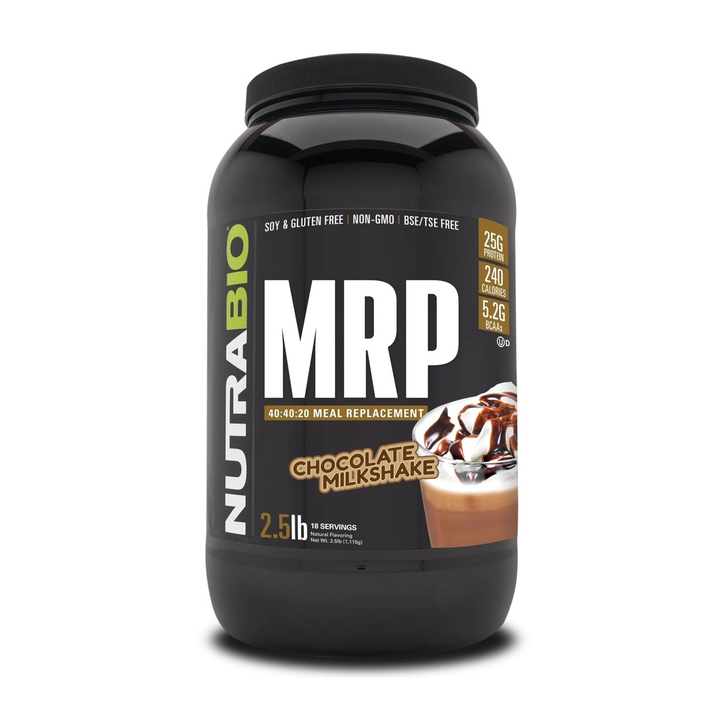 NutraBio MRP - Komplett måltidsbytesproteinpulver, 2,5 lbs - Choklad