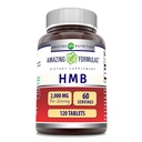 Fantastiska formler HMB (Beta-Hydroxy Beta-Methylbutyrate) Supplement | 2000 Mg Per Servering | 120 tabletter | Icke-GMO | Gluten Free | Made in USA