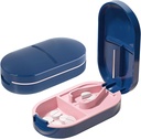 Compact Pill Cutter for Precise Slicing, Pill Cutter Splitter, Portable Pill Splitter för små tabletter, vitaminer och daglig användning (Blue)