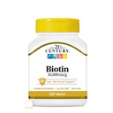 21st Century Biotin tabletter, 10 000 mcg, Unflavored 120 greve
