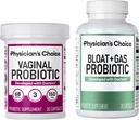 Läkares CHOICE Vaginal Wellness Probiotic 30ct + Bloat & Gas Probiotic 30ct - Månatlig Relief Combo för kvinnor