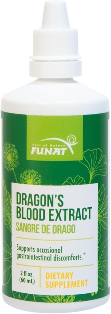 FUNAT Dragon's Blood Extract Drops - Natural Digestive Supplement för Gastrointestinal Support - 60ml | Sangre de Dragón Gotas