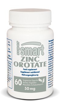 Supersmart - Zink Orotate Supplement 100mg per dag (Enhanced Form) - Immune Support - Energi & Metabolism Booster - Mild Acne Pills - Hudhälsa | Icke-GMO & Gluten Free - 60 Vegetariska kapslar