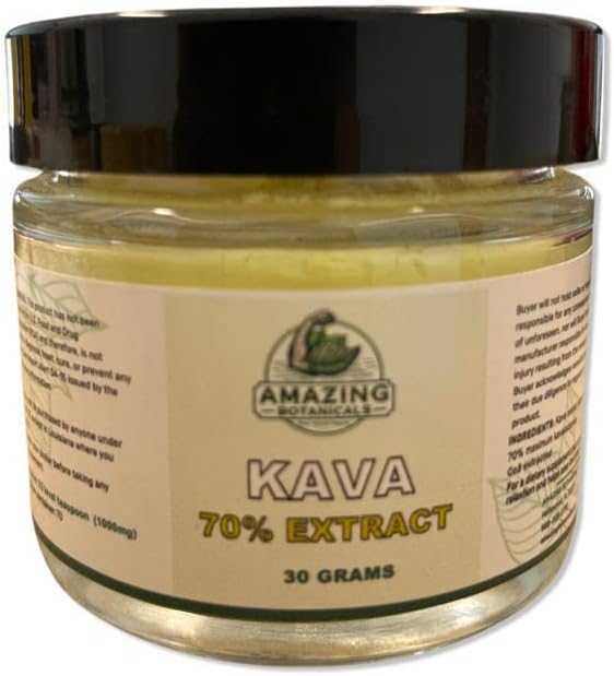 Premium Kava 70% extrakt - High Potency Relaxation och Stress Relief Supplement - Natural Mood Booster, lugn och sömn (30 Gram)