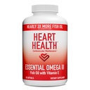 Heart Health Essential Omega 3 Fish Oil med vitamin E - High Potency Omega 3 Fish Oil Supplement med EPA & DHA - Burpless Softgels från Sardines & Anchovies - Non-GMO, Gluten Free - 60 portioner