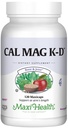 Maxi Health Men and Women 500 mg Calcium Supplement with Vitamin D3 (2000 IE), Magnesium (250 mg) och Vitamin K2 (150 mcg) - Ben, tänder och gemensamt stöd - 120 kapslar