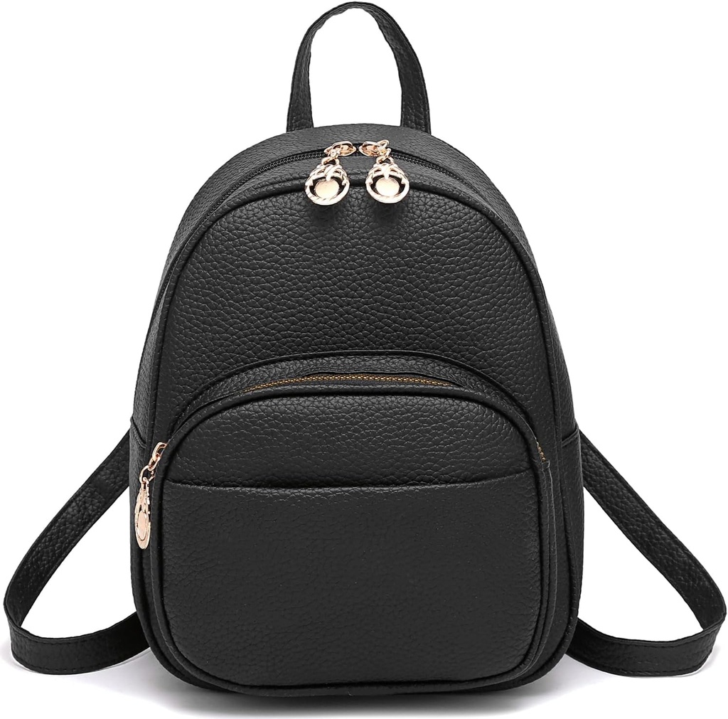 Barsine Mini ryggsäck för kvinnor flickor läder ryggsäckar Casual Small Daypack Shoulder Bag med fickor
