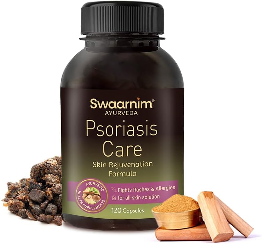 Psoriasis Care, Ayurvedic Healthy Supplements for Women Health, No Added Chemicals and Gluten Free, 120 kapslar
