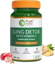 SENTA Pure Nutrition Lung Detox Supplement with Natural Herbal Blend of Vitamin C, Grapeseed & Vasaka Leaves Extract | Lung Cleanser for Detoxification of Lung and Immune Defence - 60 Veg Capsules