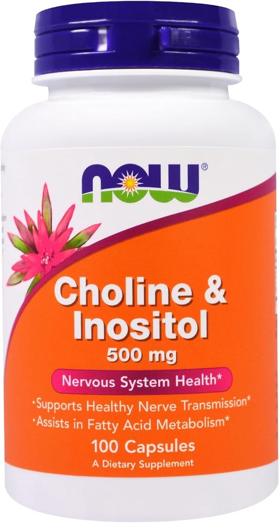 Nu livsmedel nu livsmedel, (3 Pack) Choline & Inositol, 500 mg, 100 kapslar