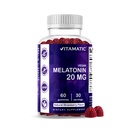 Vitamatic Melatonin 20mg Gummies för vuxna, 30 portioner - 60 greve - Icke-Habit Forming Supplement