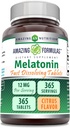 Fantastiska formler Melatonin Snabbupplösning Supplement | Citrus Flavor | 12 Mg Per Servering | 365 tabletter | Non-GMO | Gluten Free | Tillverkad i USA
