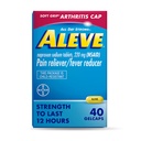 Aleve Gelcaps med Soft Grip® Cap, Naproxen Sodium, Pain Relief Medicine, 40 Count