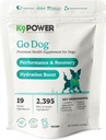 K9 Power Go Dog Hydration & Performance Drink Mix 1 lb - Aktiv hundtillskott för muskelfunktion, uthållighet, återhämtning, med Electrolytes Support