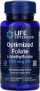 Life Extension Optimized Folate L-Methylfolate 1000 mcg Vegetariska tabletter 2 Pack