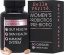 Bella Vérité. Probiotisk och prebiotisk komplex - Stöd Kvinnors Digestive & Gut Health - 3,45 miljarder CFU Lactobacillus Probiotics för Clearer Skin - Daglig Probiotisk komplement (30 vegetariska kapslar)
