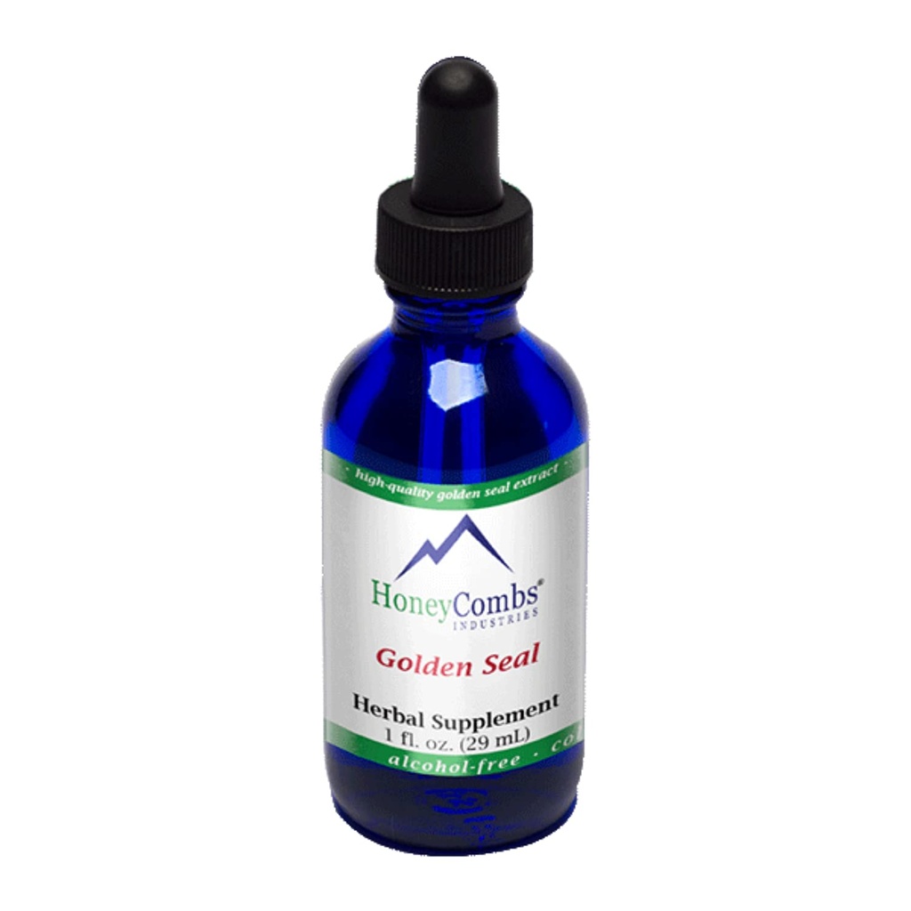 GoldenSeal Alcohol Free Extract Liquid - Naturligt, organiskt källat GoldenSeal Root Supplement för Digestion, Respiratory & Immune Support - Cold Pressed Goldenseal Drops, 1 Fl Oz
