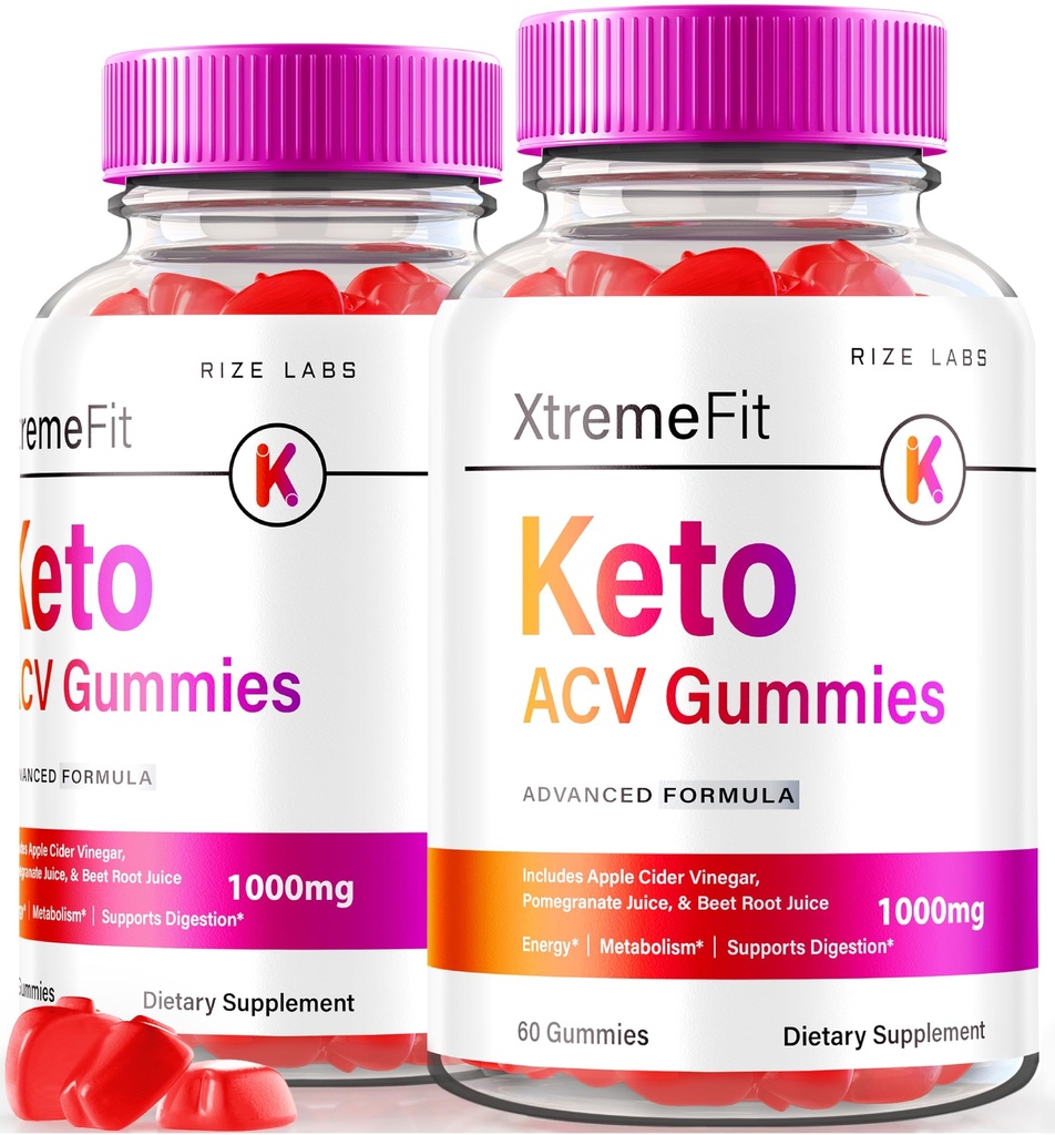 rize labs - Xtremefit Keto ACV Gummies för avancerad viktminskning, Avancerad formel, Apple Cider Vinegar Supplement (120 Gummies)