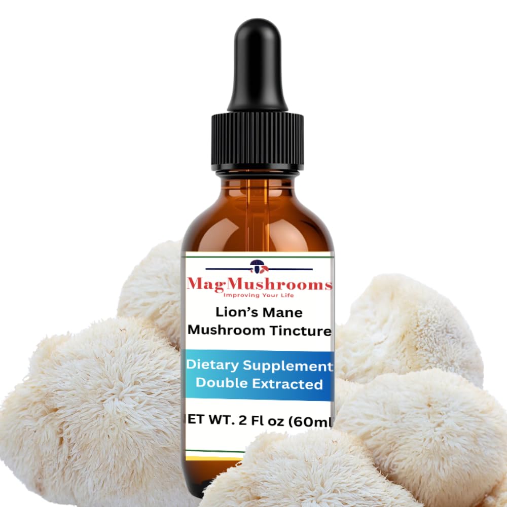 Lion's Mane Tincture, High Potency, Double Extracted, 60 Daily Doses