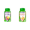 Vitafusion Omega-3 Berry Lemonade Heart Health Gummies 120 greve och Orange smaksatt C-vitamin Gummies för immunstöd 150 greve