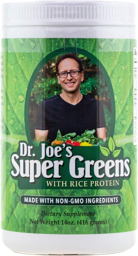 Dr Joe's Super Greens - Vegan, Green, Superfood Powder med Rice Protein