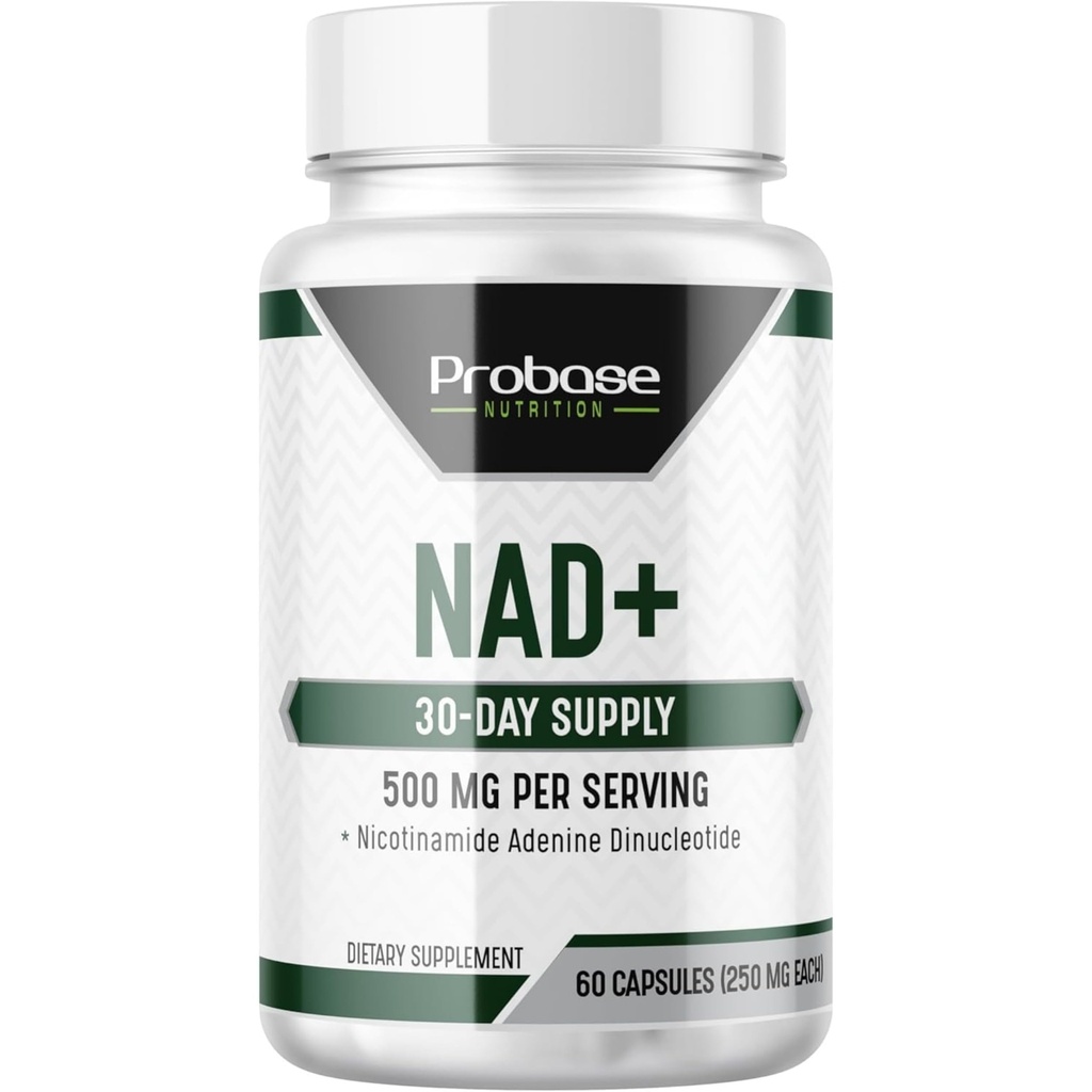 Probase Nutrition NAD Supplement 500mg High Potency 30 Day Supply NAD Maximizer liknar Nicotinamide Riboside Vegan Non GMO Tredje part testad