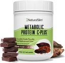 NaturalSlim Proteinpulver med vitaminer och mineraler Metabolic C-Plus - Meal Replacement Powder Fortified med vitamin C, Zink & Amino Acid - Chocolate Protein Powder 10 Servings 1.1 lb.