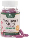 Multivitamin för kvinnor med kalcium, folsyra, vitamin A, C, D, E och B-vitaminer, zink, järn för ben, hud och immunhälsa, naturens dagliga kvinnor multivitaminer för energi - 60 Softgels