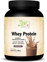 Zen Supplements - Organic Grass Fed Whey Protein 19g Per Serving Keto Friendly - Choklad 32 Oz-Powder