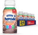PediaSure Peptide 1.0 Cal,24 Count,Complete,Balanced Nutrition for Kids with GI Conditions,Peptide-Based Formel, med 7g Protein and Prebiotics, för Oral or Tube Feeding,Chocolate,8-fl-oz Bottle