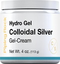 Piping Rock Colloidal Silver Cream | 4 oz | för hud | Hydro Gel Cream | Non GMO, Gluten Free