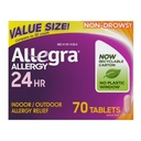 Allegra Vuxen 24 timmars allergi tabletter, 180 mg, märkbar lättnad i 1 timme, (70 greve)