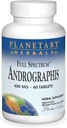 Planetära växtbaserade Fullspektrum Andrographis 400mg - Ayurvedisk ört - 60 tabletter
