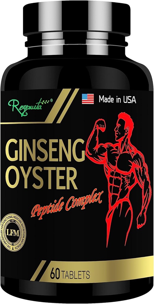 Ginseng & Oyster Komplex Tablet-Används för att öka din energi och immunsystem,En dag Mäns hälsa Ginseng & Oyster Komplex Formel, Man förbättrar Supplement,60 tabletter / flaska, 15-Day dos