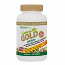 Natures Plus Source of Life Gold Multivitamin - 180 tabletter - Blodsupport, Bensupport, Hälsosamt immunsystem - Inkluderar vitaminer D3, B12, K2 & Över 120 Whole Food Nutrients - 60 portioner