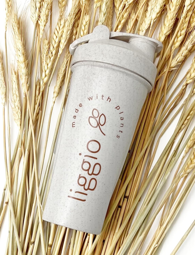 Eco-Friendly Water & Protein Shaker Bottle Made med Wheat Straw Fiber, naturlig