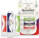 iBreathEZ Nasal Sinus Inhaler Kit Formulerad av ENT kirurger med väsentliga oljor för energi, stress, avkoppling och kall eller allergi lättnad (3 Pack)