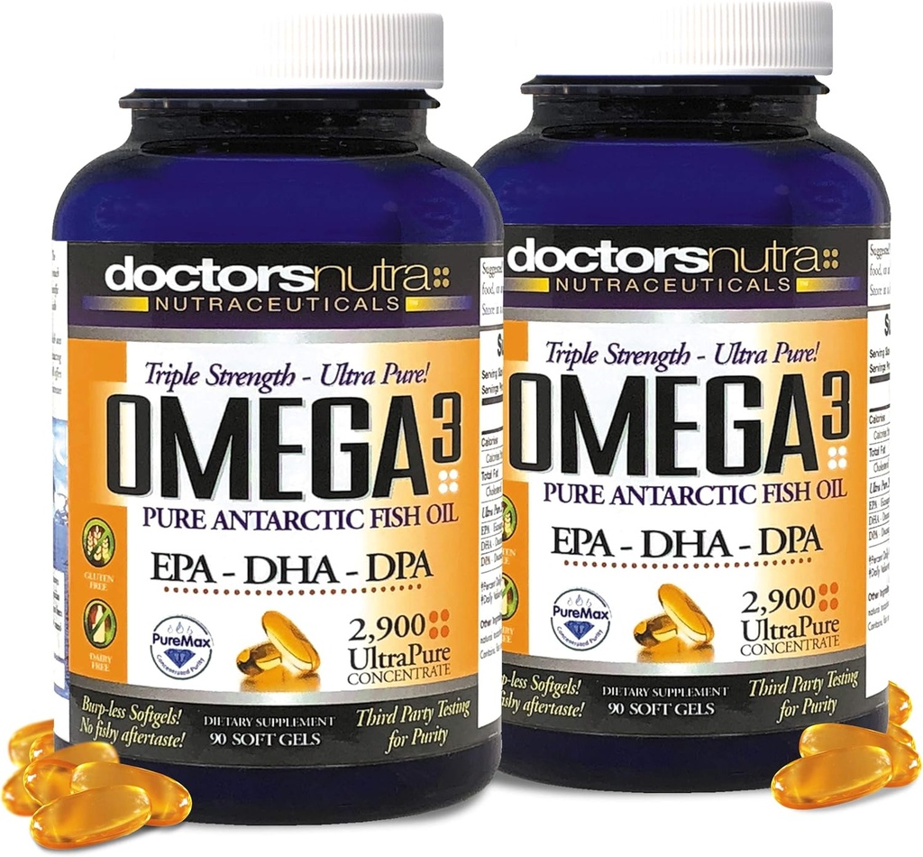 (Pack of 2) Wild Omega 3 Fish Oil DPA Supplement 2 900 Milligram, EPA-DPA-DHA, SoftGels