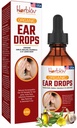 Organisk öronolja för öroninfektioner - Naturördroppar för infektionsförebyggande, Swimmer's Ear & Wax Removal - Barn, Vuxna, Baby, Dog Earache Remedy - med Mullein, Garlic, Calendula, Made in USA
