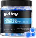 Kreatinmonohydratfyllda gummier, kreatinmonohydrater  Chews för män och kvinnor, extra styrka för muskeltillväxt, blåbär smak, 60 tuggbara, 1 månads leverans