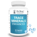 Dr Berg Trace Minerals Förbättrad komplex - Komplett med 70 + Mineraler Inklusive 10 mg Zink - Kosttillskott - 60 kapslar