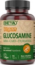 DEVA Vegan Glukosamin MSM & CMO, CMO, gurkmeja extrakt, Boswellia extrakt med icke djur ingredienser, 90 tabletter