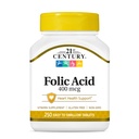 21st Century Folic Acid 400 mcg tabletter, 250 greve