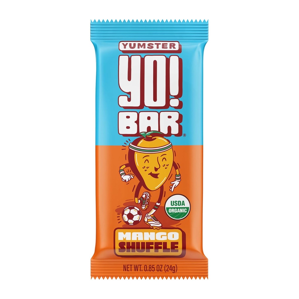 Ja! Bar av Bearded Brothers Vegan Organic Kids Bar, Mango (25 barer) - Gluten Free, Paleo och Hela 30 | Sojafri, icke-GMO, Låg Glykemisk, No Sugar Added, Fiber + Whole Foods
