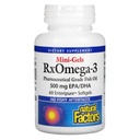 Naturliga faktorer - Rx Omega-3 faktorer Mini-Gels, EPA 350mg, DHA 140mg, stöder hjärt-kärlhälsa, 60 mjuka Gels